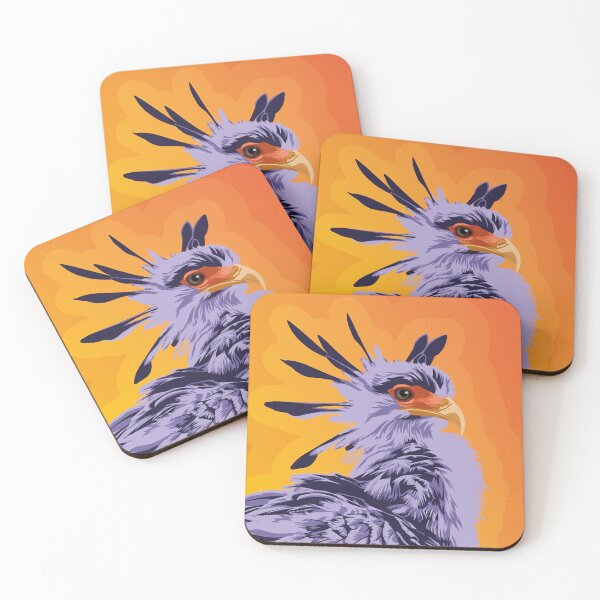 Item preview, Secretarybird portrait designed and sold by Captain Chromatic.