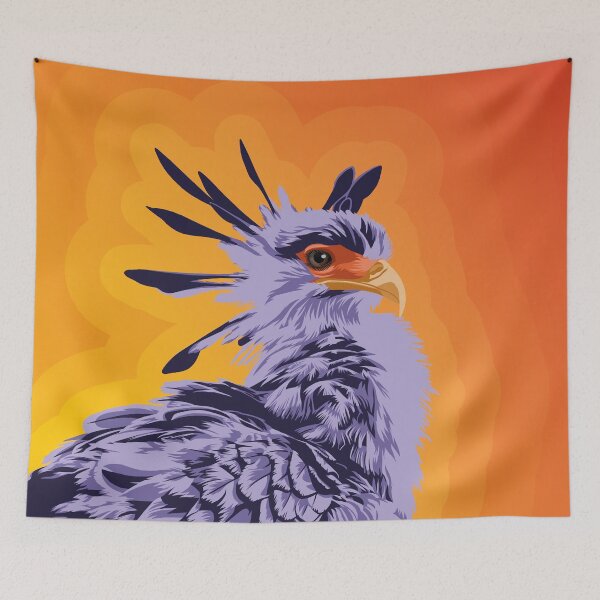 Item preview, Secretarybird portrait designed and sold by Captain Chromatic.