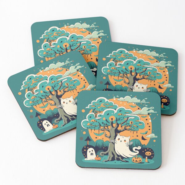Item preview, Whimsical Tree and Cat Ghost designed and sold by MN Designer.