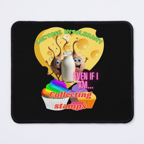 Item preview, LACTOSE INTOLERANT EVEN IF I AM COLECTING STAMPS designed and sold by carlos crane.