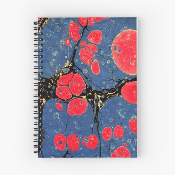 Item preview, marbling art red tulip drawing pattern designed and sold by melektesla.
