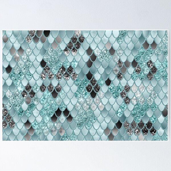 Item preview, Mint Black Mermaid Scales Glam #1 (Photo of Glitter Only - Not Reflective) designed and sold by Anita's & Bella's Art.