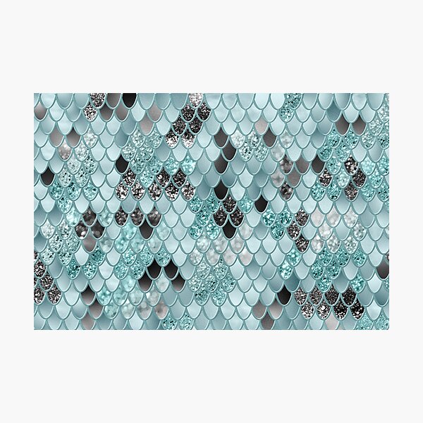 Item preview, Mint Black Mermaid Scales Glam #1 (Photo of Glitter Only - Not Reflective) designed and sold by Anita's & Bella's Art.