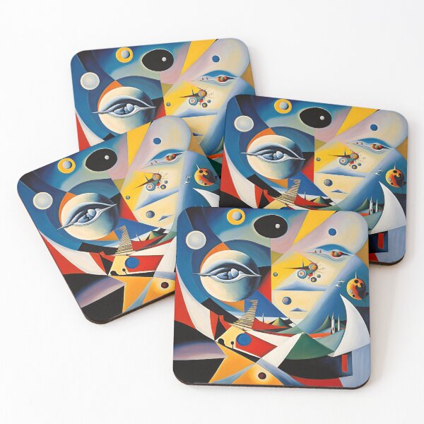 Item preview, A Surreal Symphony of Color: Exploring Abstract Cubism designed and sold by artmanikin.