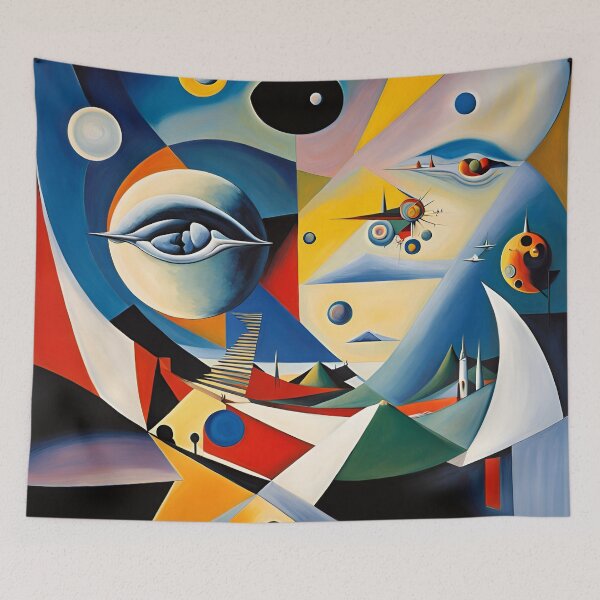 Item preview, A Surreal Symphony of Color: Exploring Abstract Cubism designed and sold by artmanikin.