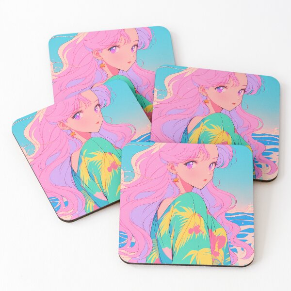 Item preview, Japan City Pop retro anime girl 2- Pink vibes designed and sold by octoboobs.
