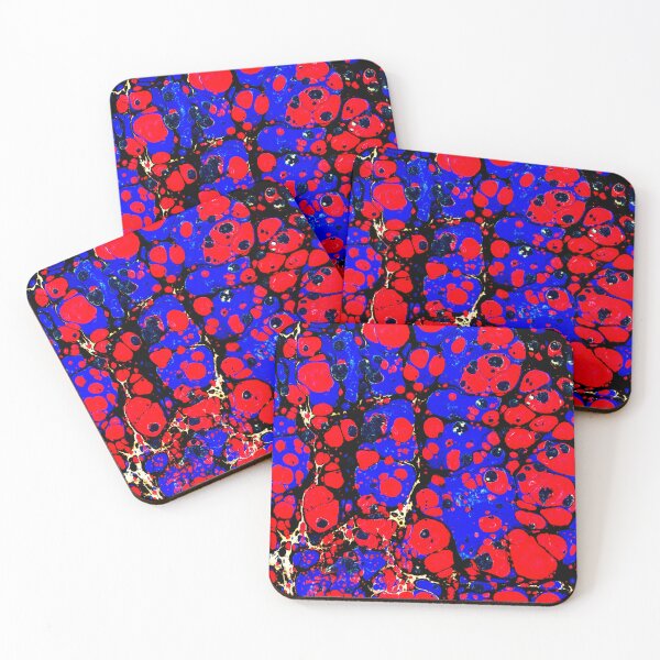 Item preview, marbling art red tulip drawing pattern designed and sold by melektesla.