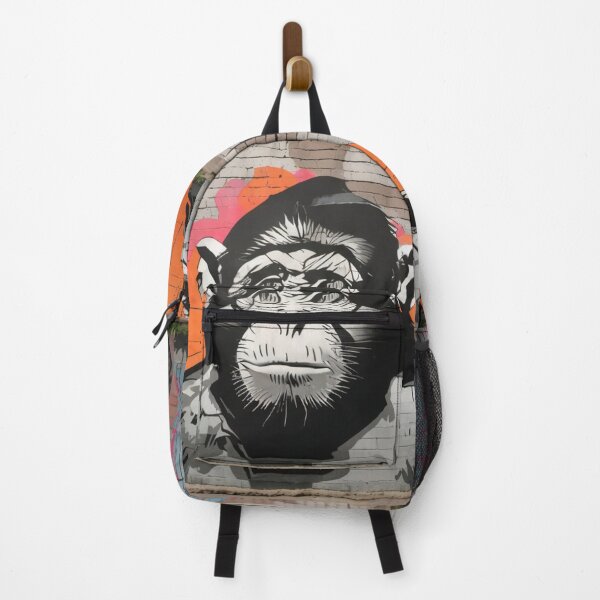 Item preview, Monkey on wall street art banksy popart designed and sold by martin max.