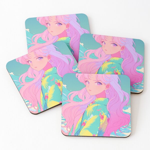 Item preview, Japan City Pop retro anime girl- Pink vibe designed and sold by octoboobs.