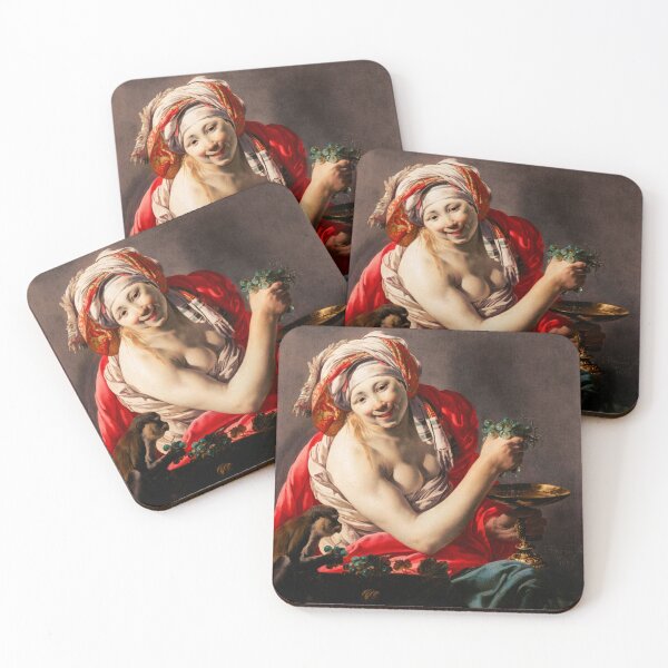 Item preview, Bacchante with Ape: 17th Century Art by Ter Brugghen designed and sold by TheSoulOfArt.