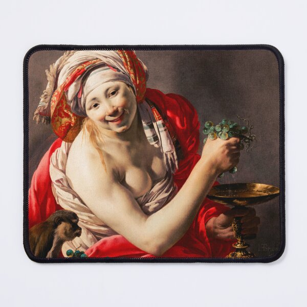 Item preview, Bacchante with Ape: 17th Century Art by Ter Brugghen designed and sold by TheSoulOfArt.