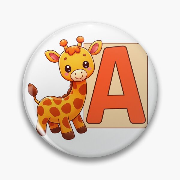 Item preview, Giraffe Monogram Letter A designed and sold by Coffee Lifestyle.