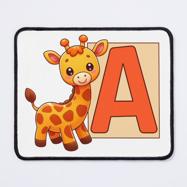 Item preview, Giraffe Monogram Letter A designed and sold by Coffee Lifestyle.