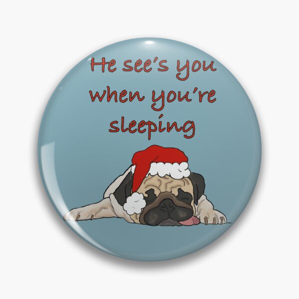 Item preview, Sleepy Christmas pug designed and sold by Mumsart.