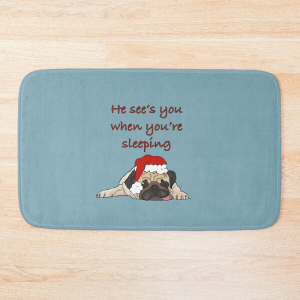 Item preview, Sleepy Christmas pug designed and sold by Mumsart.