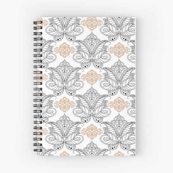 Item preview, Checkered Damask Lotus Flower Pattern designed and sold by Pixels2Patterns.