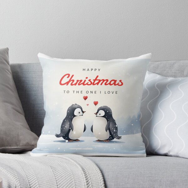 Artikelvorschau, Pinguin-Weihnachtskarte – Frohe Weihnachten für den, den ich liebe entworfen und verkauft von Pixel-Kingdom.