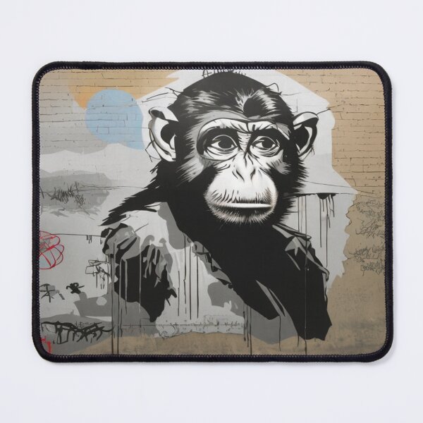 Item preview, Monkey on wall street art banksy popart designed and sold by martin max.