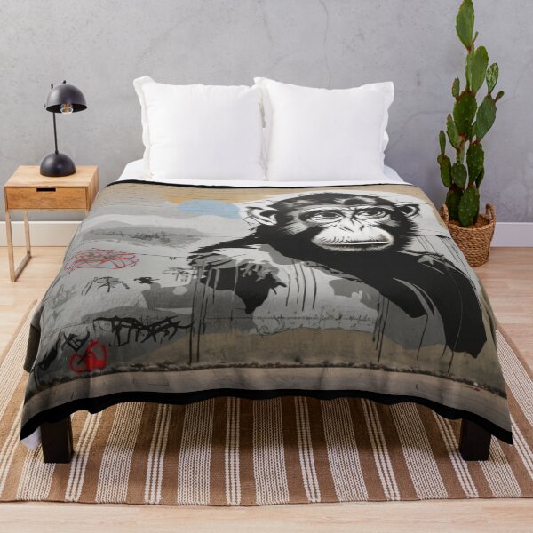 Item preview, Monkey on wall street art banksy popart designed and sold by martin max.