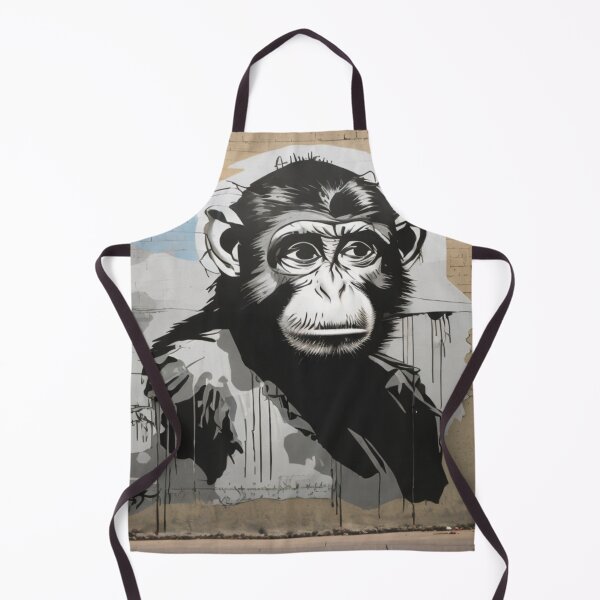 Item preview, Monkey on wall street art banksy popart designed and sold by martin max.