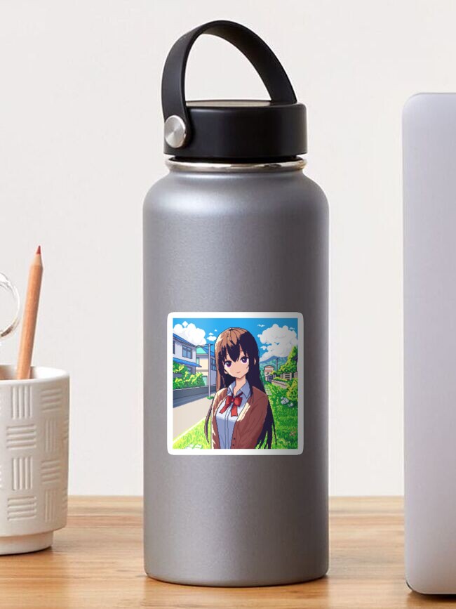 Thumbnail 1 of 3, Sticker, Calm times, anime pixel art designed and sold by djspacegr.