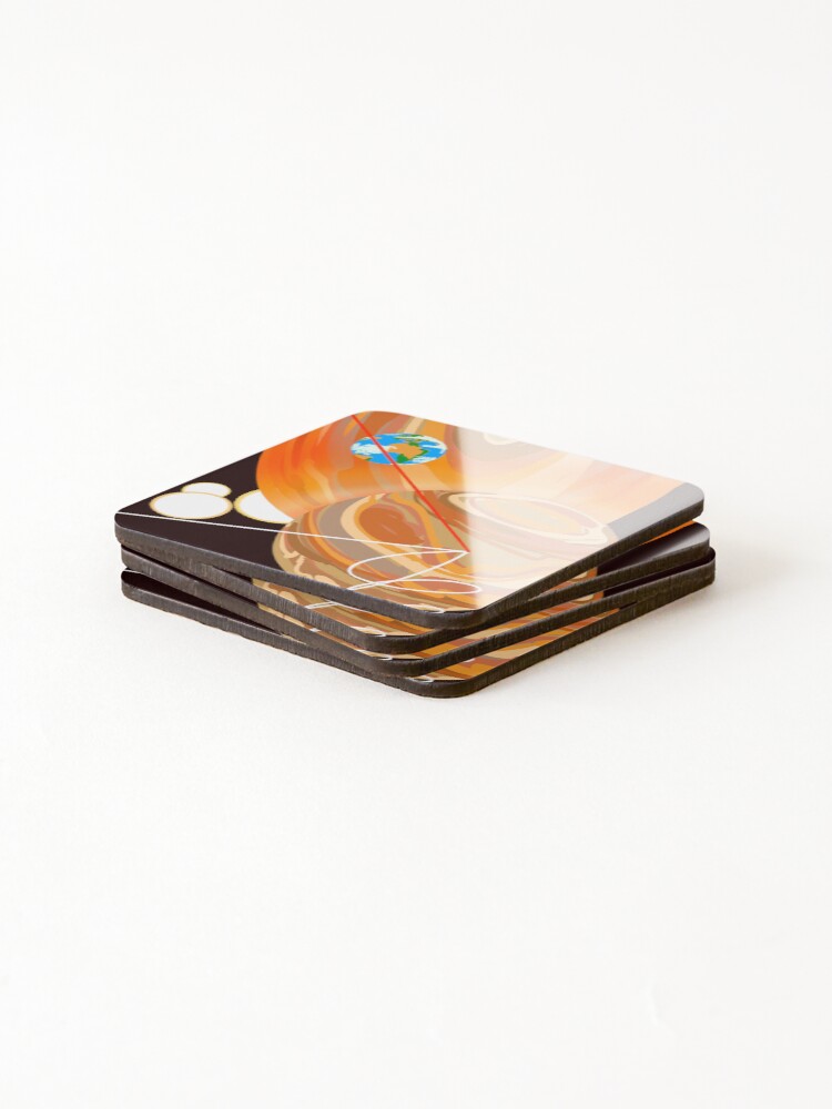 Thumbnail 4 of 5, Coasters (Set of 4), Three Body Problem Solar System designed and sold by BA-reacts.