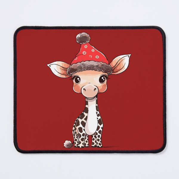 Item preview, cute christmas Giraffe in santa hat designed and sold by Niktarka.