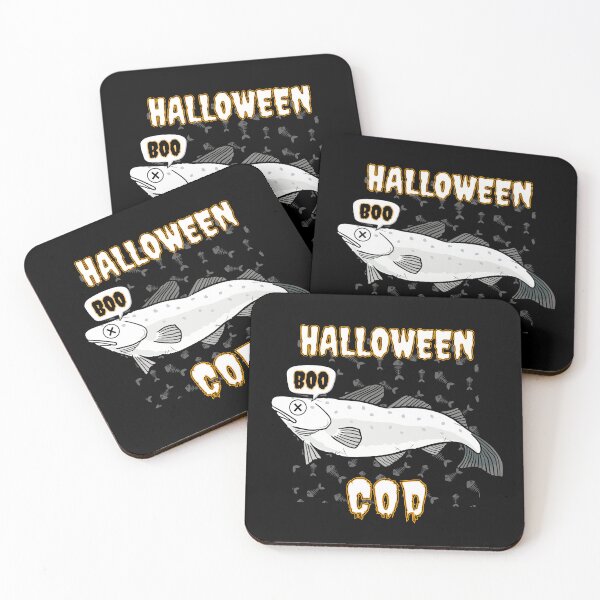 Item preview, Halloween Cod Funny Creepy Spooky Scary Ghost Fish for Fisherman designed and sold by theflandonian.