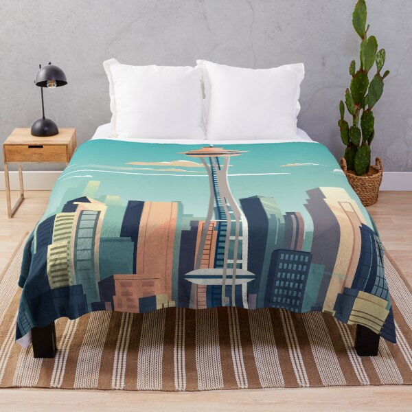 Item preview, Seattle Washington travel poster city designed and sold by Arctic frame studio.