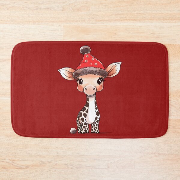 Item preview, cute christmas Giraffe in santa hat designed and sold by Niktarka.