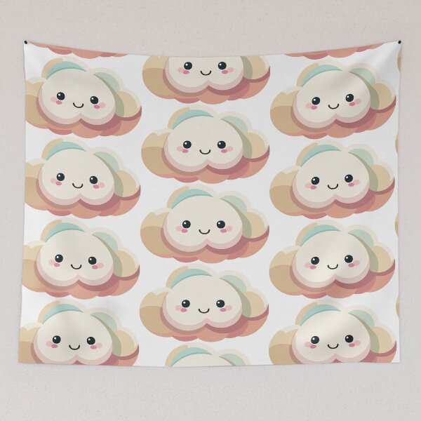 Item preview, Cute Kawaii Pastel Colored Happy Cloud designed and sold by florence-along.