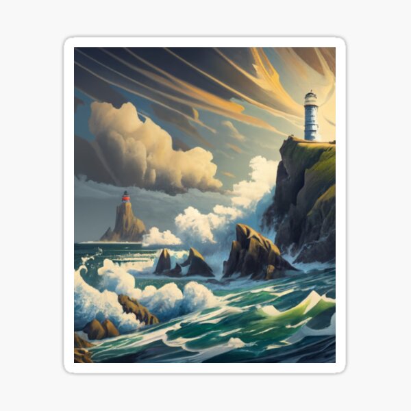 Item preview, Storm at Pointe du Raz designed and sold by ArtsDestination.