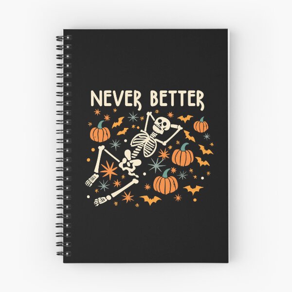 Item preview, Halloween Relaxation: 'Never Better' Skeleton in Pumpkin Field designed and sold by Shirtlify.