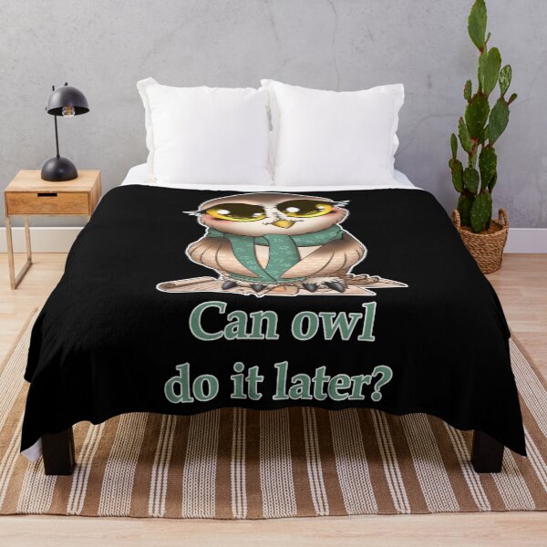 Item preview, Sweet owl who wants to postpone no matter what until later designed and sold by EmerynArts.