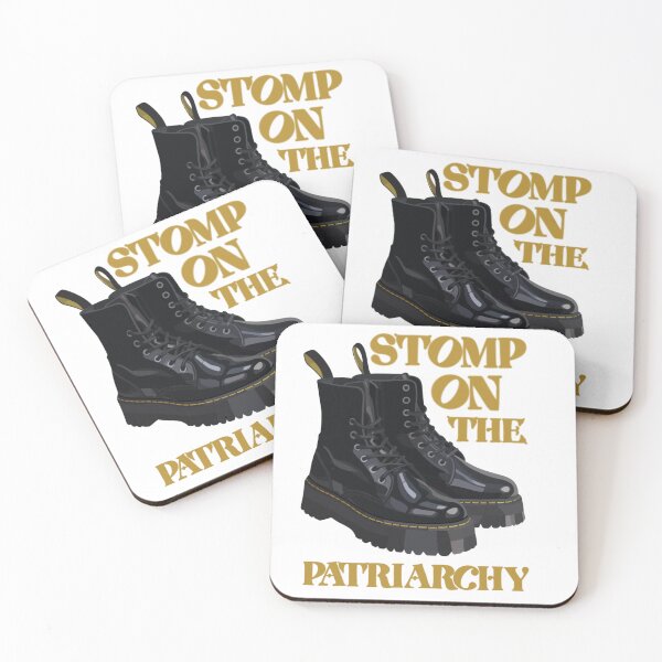 Item preview, ‘Stomp on the Patriarchy’ Black Boots  designed and sold by SilkZombie.