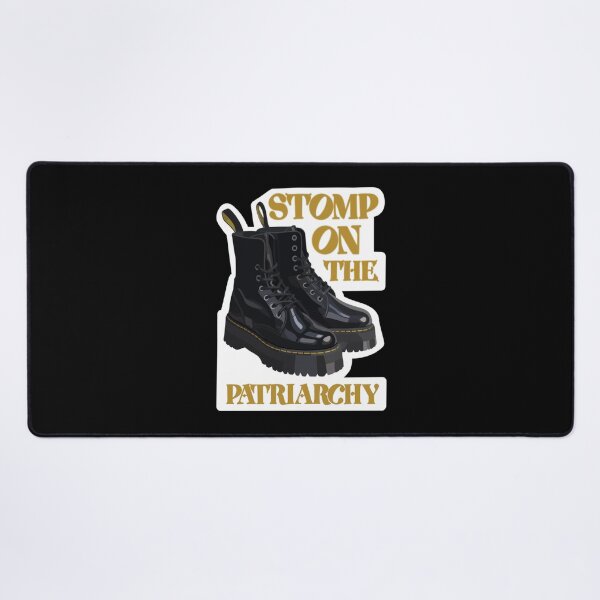 Item preview, ‘Stomp on the Patriarchy’ Black Boots designed and sold by SilkZombie.