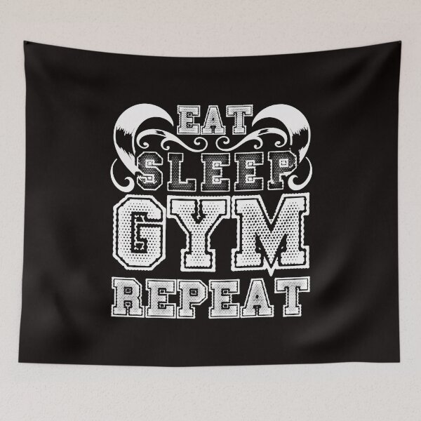Item preview, EAT SLEEP GYM REPEAT designed and sold by marfanna.