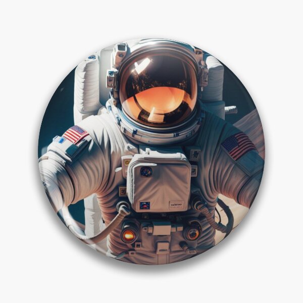 Item preview, Astronaut in space suit with helmet on the moon. designed and sold by tearbytea.