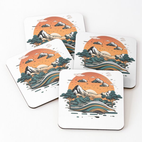 Item preview, Japanese style sunset 3 designed and sold by rayo-art.