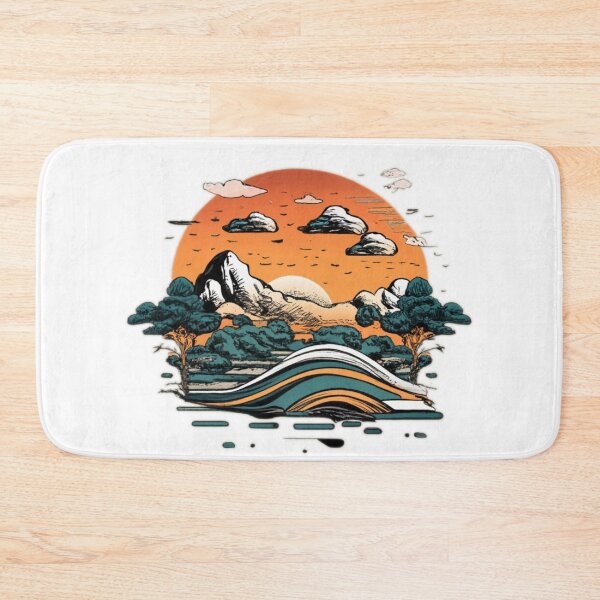 Item preview, Japanese style sunset 3 designed and sold by rayo-art.