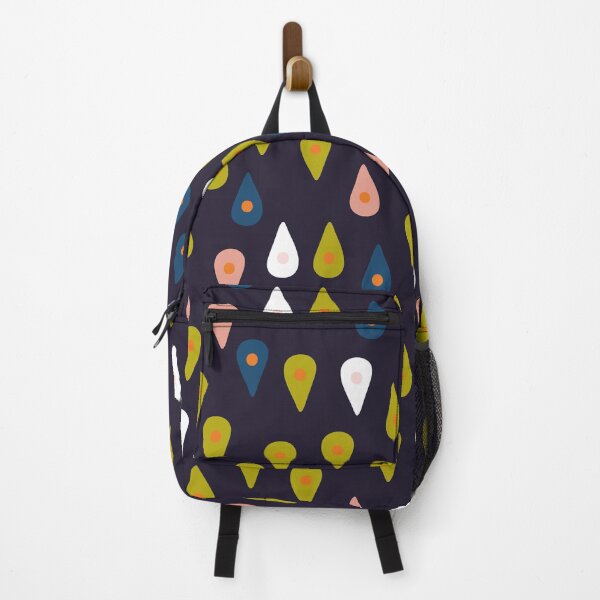 Item preview, Abstract Raindrops Avocados on dark blue background designed and sold by BrankaPD.