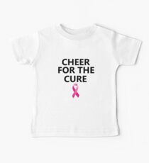 Cheerleading School Breast Cancer T-Shirt Girl Women Baby Tee