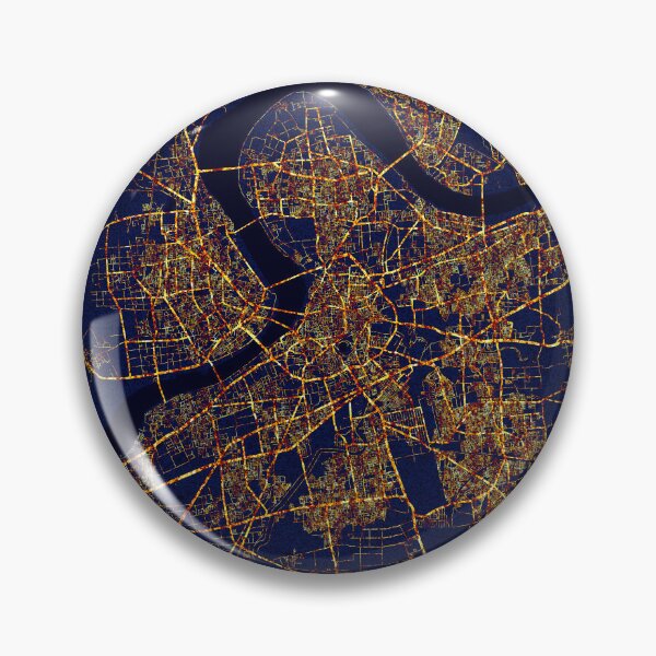 Item preview, Surat, Gujarat, India Map -  City At Night designed and sold by deMAP.