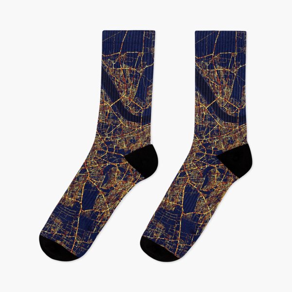 Item preview, Surat, Gujarat, India Map -  City At Night designed and sold by deMAP.