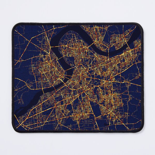 Item preview, Surat, Gujarat, India Map -  City At Night designed and sold by deMAP.