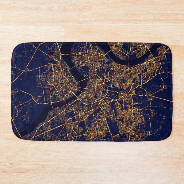 Item preview, Surat, Gujarat, India Map -  City At Night designed and sold by deMAP.