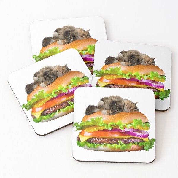 Item preview, Cat sleeping on burger designed and sold by TicaCreations.