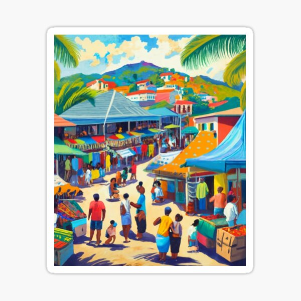 Item preview, West Indies Market designed and sold by ArtsDestination.