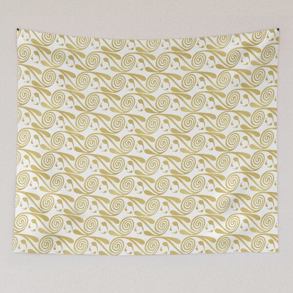 Item preview, Patrón de estilo dorado orgánico del círculo minoico designed and sold by Aeterna Prints.