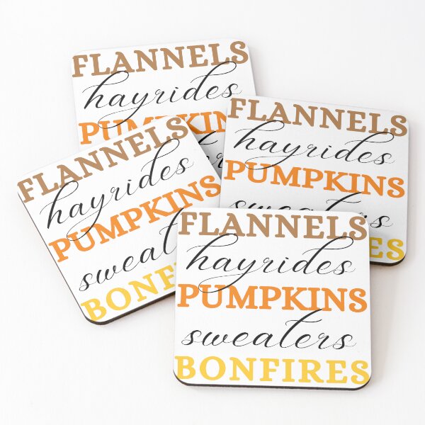 Item preview, Flannels Hayrides Pumpkins Sweaters Bonfires  designed and sold by Wiss2Arts.